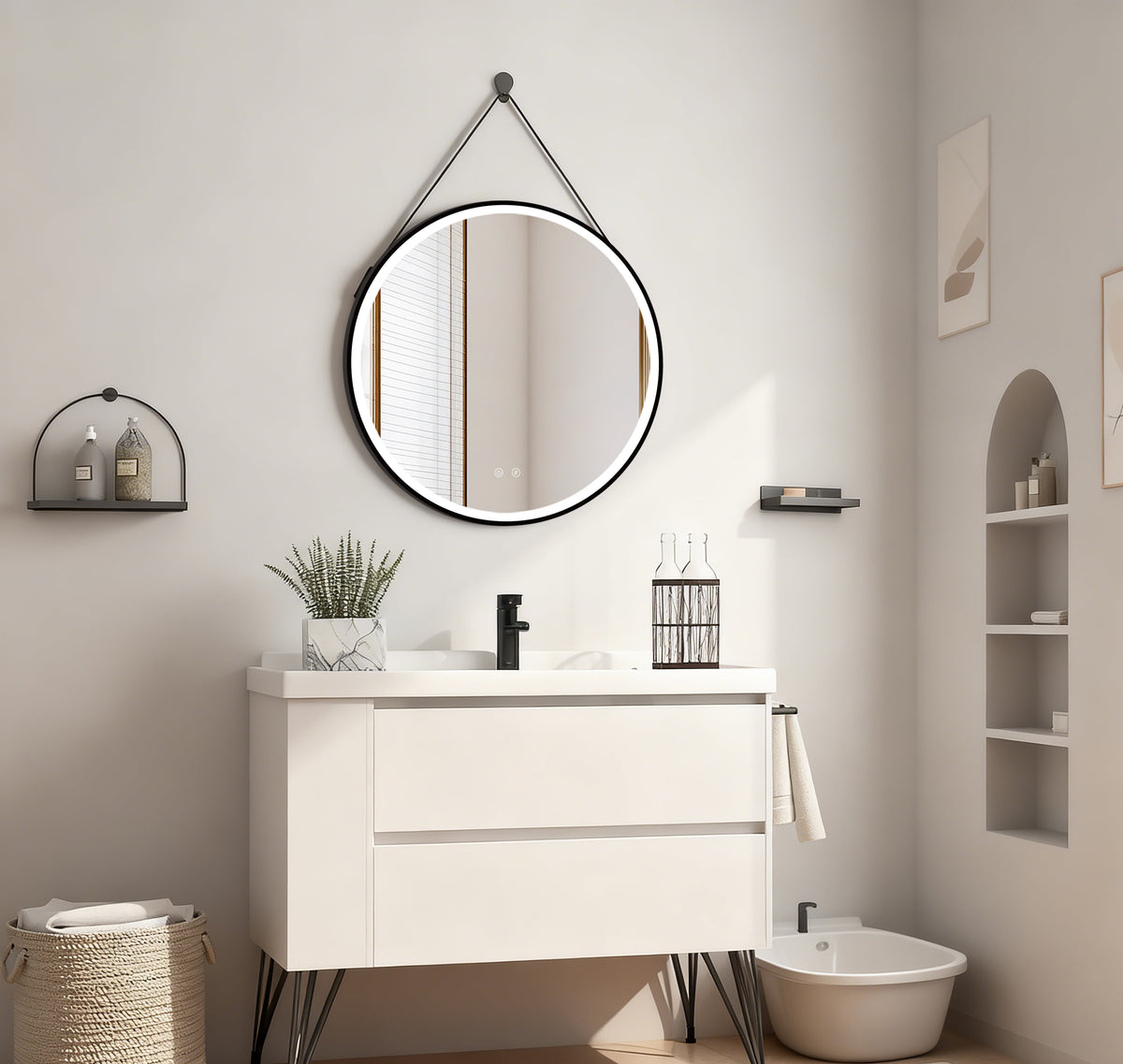 OLYMPUS Gold BiLED baderomsspeil med antidugg