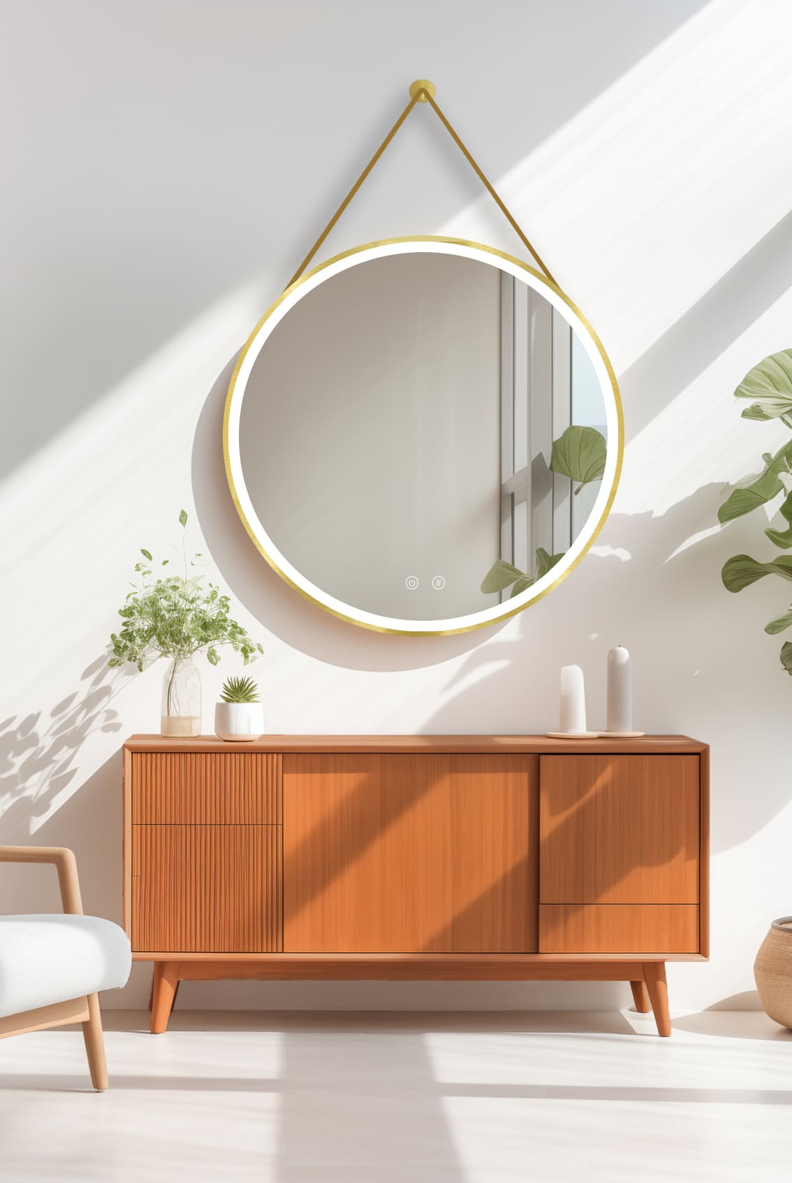 OLYMPUS Gold BiLED baderomsspeil med antidugg