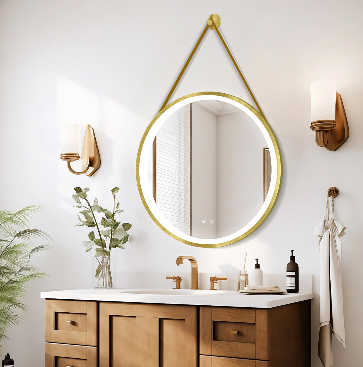 OLYMPUS Gold BiLED baderomsspeil med antidugg