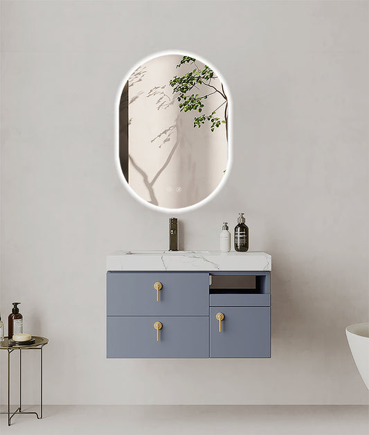 Espejo de baño LED SELENE curvo con antivaho
